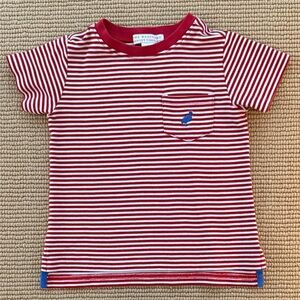 The Beaufort Bonnet Company  Red and White Striped Kids Tee